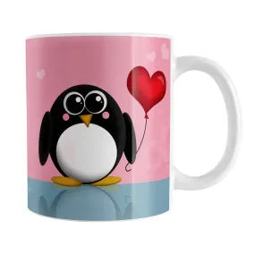 Cute Penguin Heart Balloon Mug