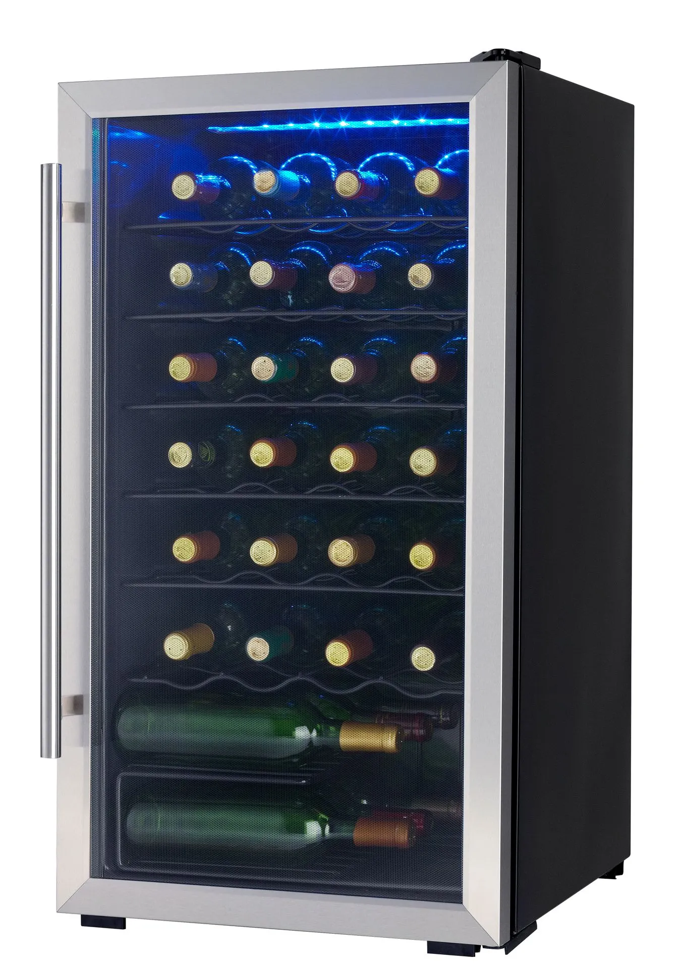 Danby - 17.52 Inch 30 Bottles cu. ft Wine Fridge Refrigerator in Stainless - DWC310BLSDD