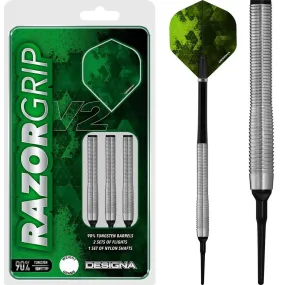 *Designa Razor Grip V2 Soft Tip Darts - M1 - Natural