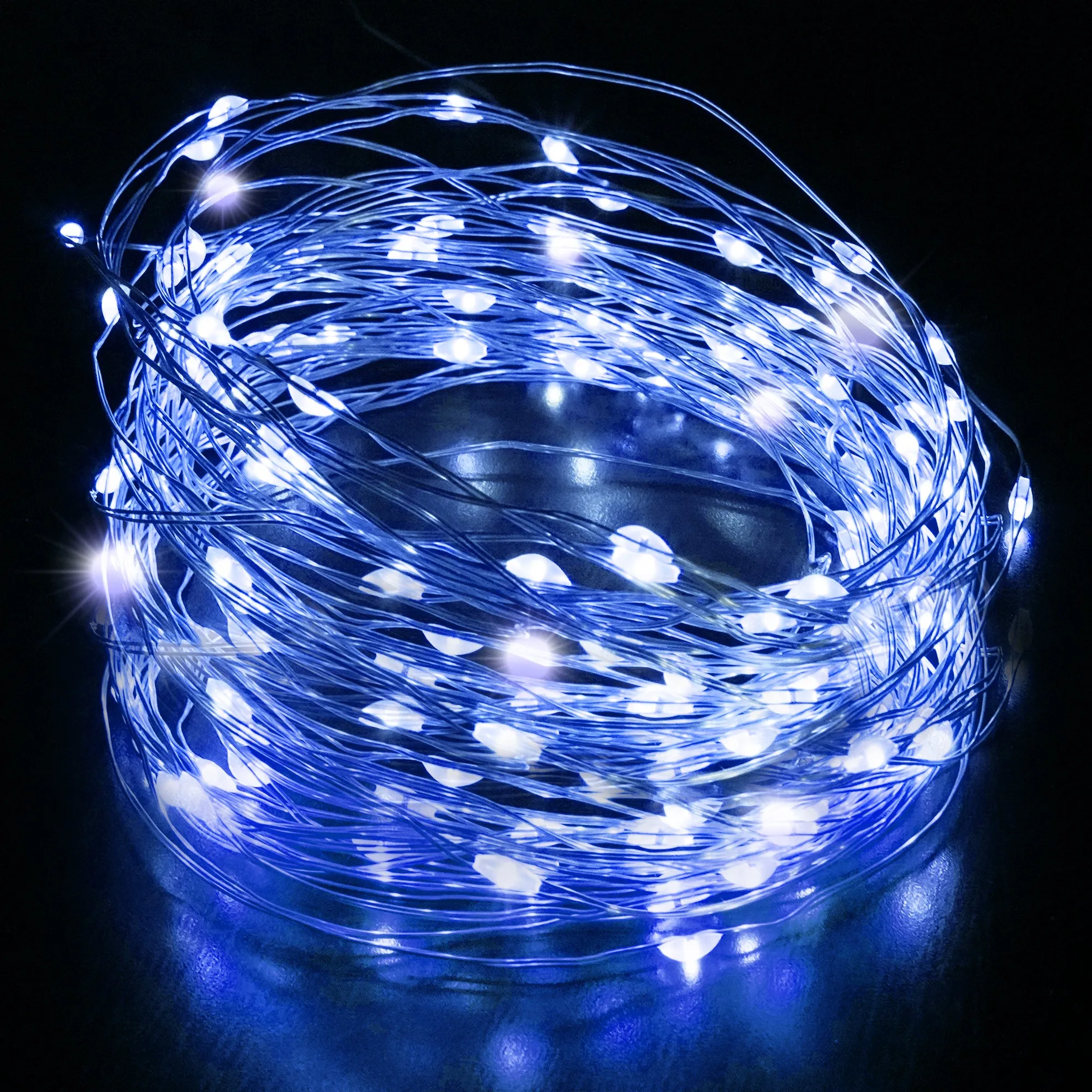 Desiretech - LED Battery-Powered Fairy Lights - Copper Wire String Lights - Waterproof Decorative LED for Indoor/Outdoor Use - Weddings, Christmas, Bedroom, Patio & Party