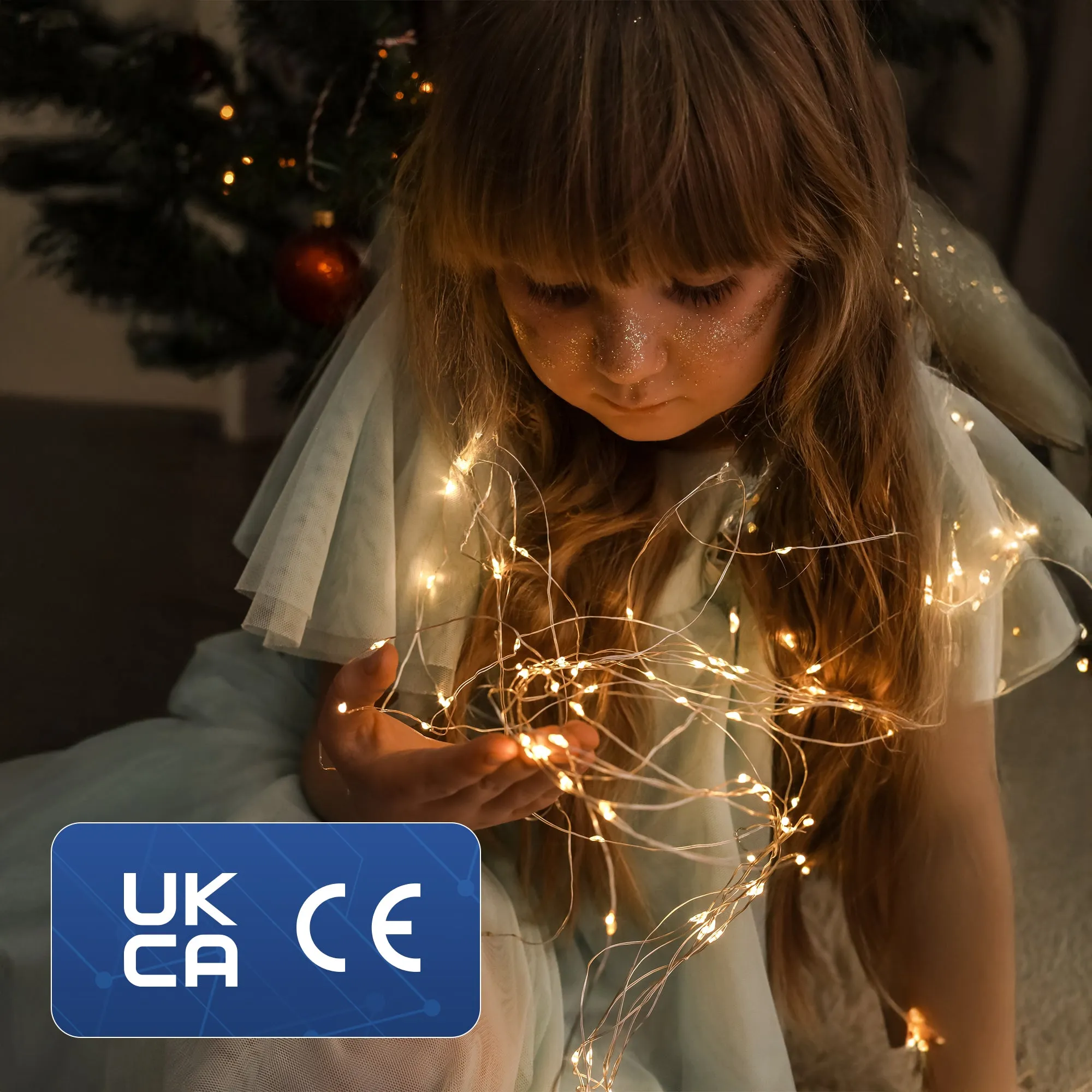 Desiretech - LED Battery-Powered Fairy Lights - Copper Wire String Lights - Waterproof Decorative LED for Indoor/Outdoor Use - Weddings, Christmas, Bedroom, Patio & Party