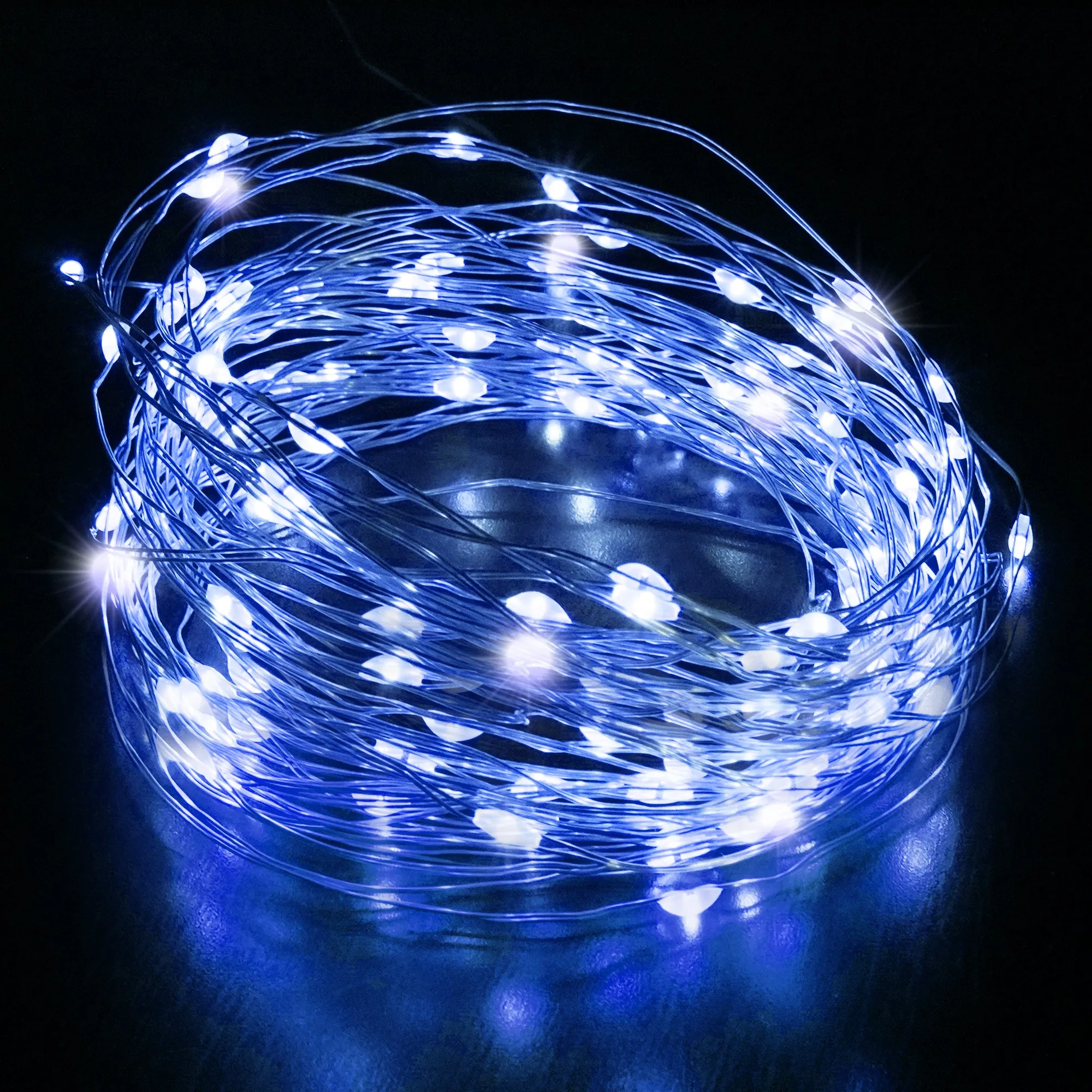 Desiretech - LED Battery-Powered Fairy Lights - Copper Wire String Lights - Waterproof Decorative LED for Indoor/Outdoor Use - Weddings, Christmas, Bedroom, Patio & Party