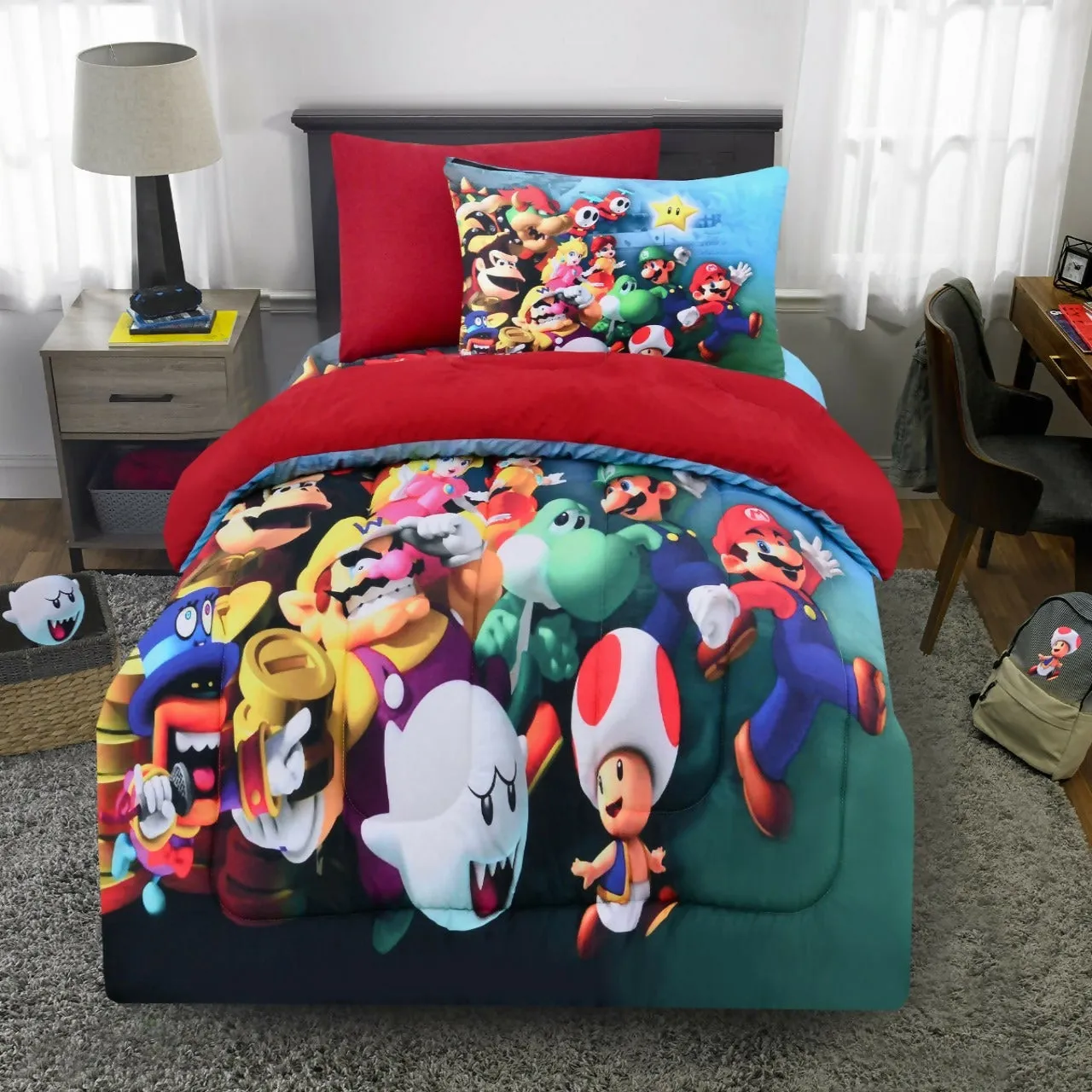 Digital Printed Junior Single Bed Sheet(4069)-SB065 Mario