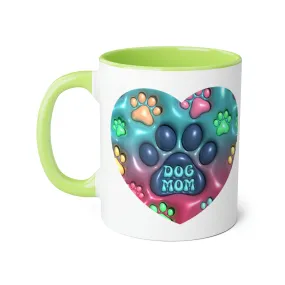 Dog Mom Accent Mugs, 11oz