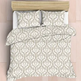 Easy Care Polycotton 144 Thread Count Duvet Cover Set - Damask