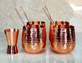 Esplanade Moscow Mule Copper Mug Set Straws and Jigger