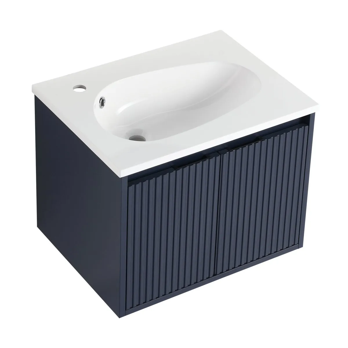 ExBrite 24" Floating Bathroom Vanity with Drop-Shaped Resin Sink