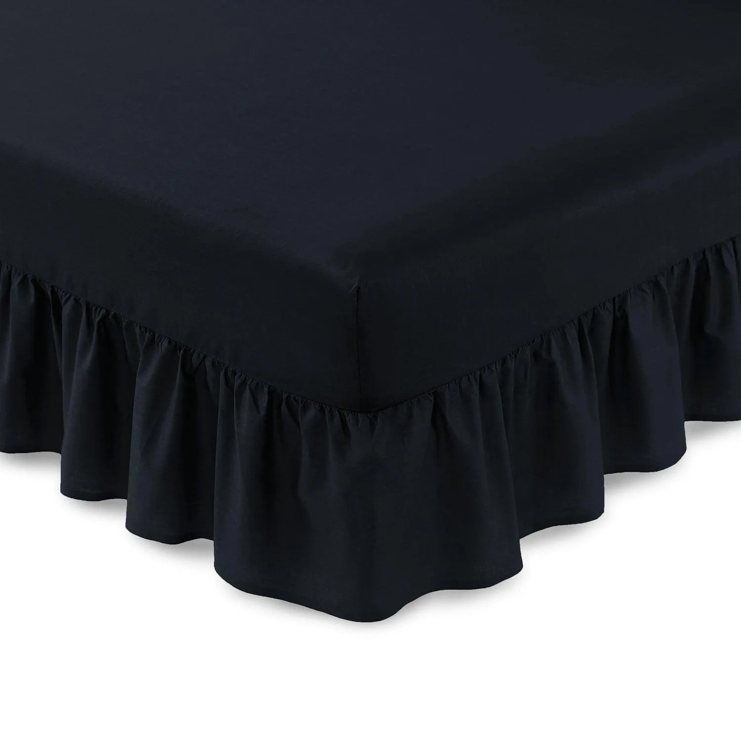 Extra Deep Frilled Valance Fitted Bed Sheet - Machine Washable