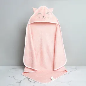 Fancy Fluff Bamboo Cotton Baby Hooded Towel- KITTY