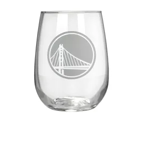 Golden State Warriors 17 oz. Stemless Wine Glass