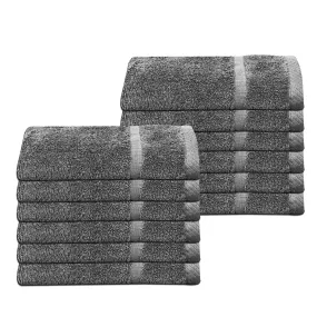 Grey Hand Towels Budget Quality 360 gsm - Pack of 12