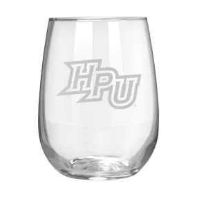 High Point Panthers 17 oz. Stemless Wine Glass