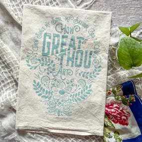 How Great Thou Art Hymn Tea Towel