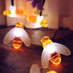 Itmumbai Honeybee Fairy String Lights, Plug in String Lights 16LED Warm White Lights for Party/Birthday/Wedding/Christmas Indoor Outdoor Decoration