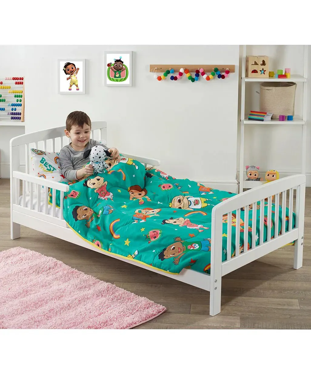 Kinder Valley White Cocomelon Toddler Bedding Set (3 Piece)