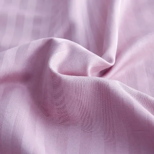 King Size  6 Pieces Premium Satin Stripe Duvet Cover, purple color.