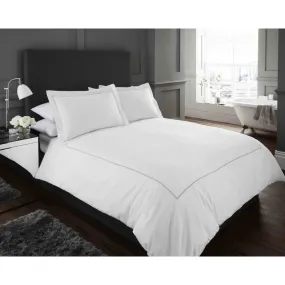 Lewis's Portofino T200 Duvet Set - Silver/White