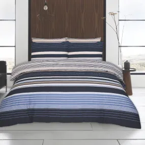 Lewis's Twin Pack Mariner / Portland Duvet Set - Blue