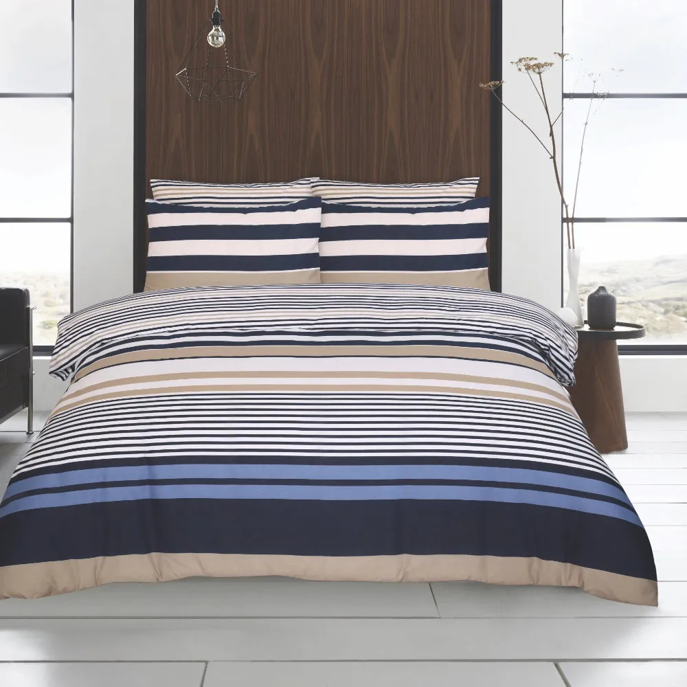 Lewis's Twin Pack Mariner / Portland Duvet Set - Blue