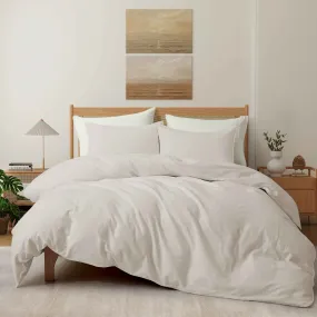 Linen Cotton Blend Duvet Cover Set with Pillowcases