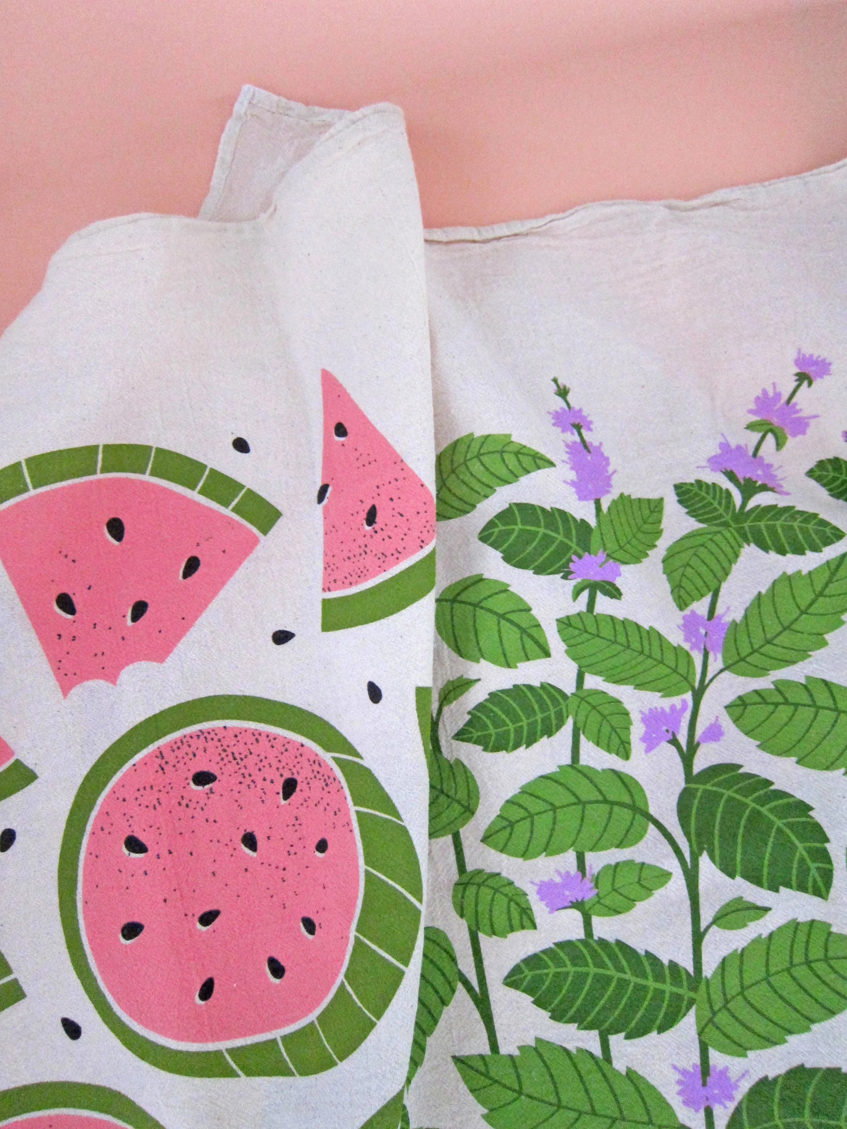 Mint & Watermelon Tea Towels (Set of 2)