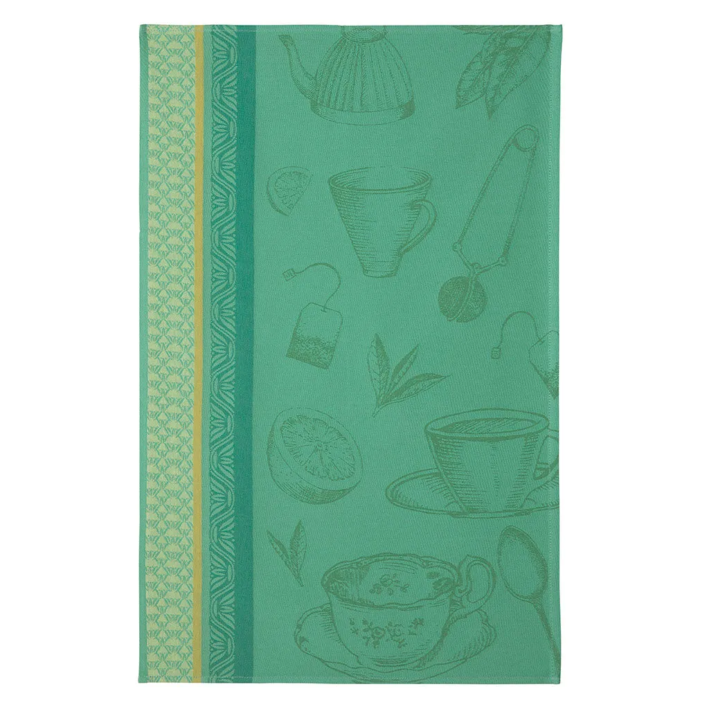 Mishmash Tea (Meli Melo The) French Jacquard Cotton Dish Towel by Coucke