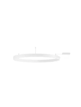 MOT Dimmable Sandy White Aluminium & Acrylic Ring Semi Flush Small - ID 12550