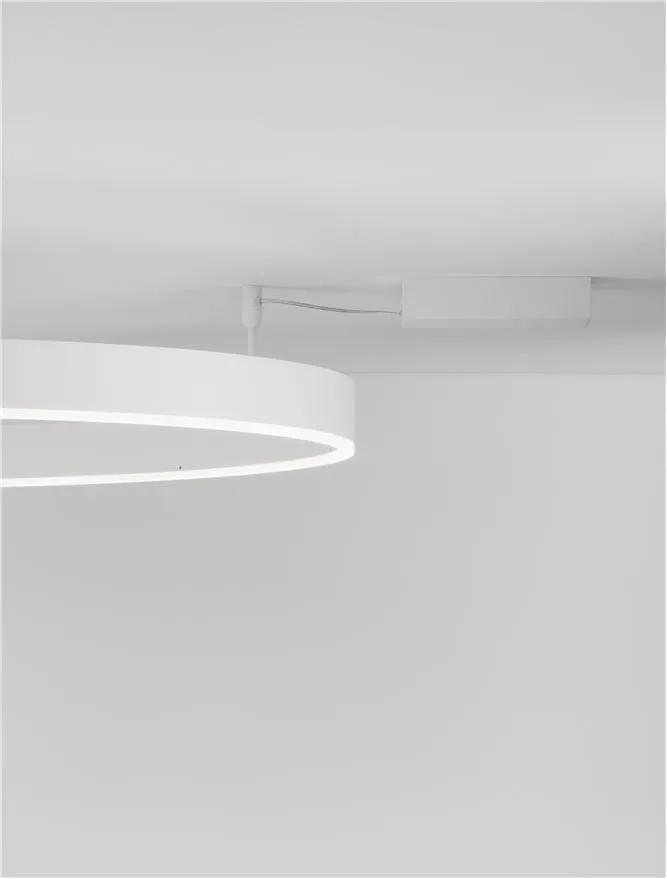 MOT Dimmable Sandy White Aluminium & Acrylic Ring Semi Flush Small - ID 12550