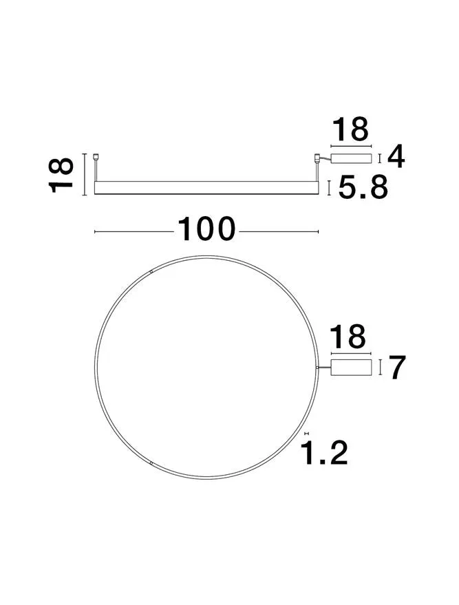 MOT Dimmable Sandy White Aluminium & Acrylic Ring Semi Flush Small - ID 12550