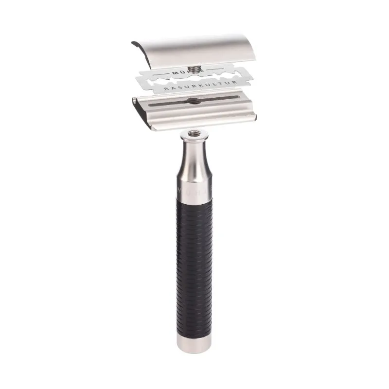 MUHLE Rocca, Stainless Steel Black, Safety Razor