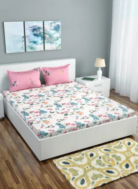 Multi Color 128-68 TC Bedsheet with 2 Pillow Covers