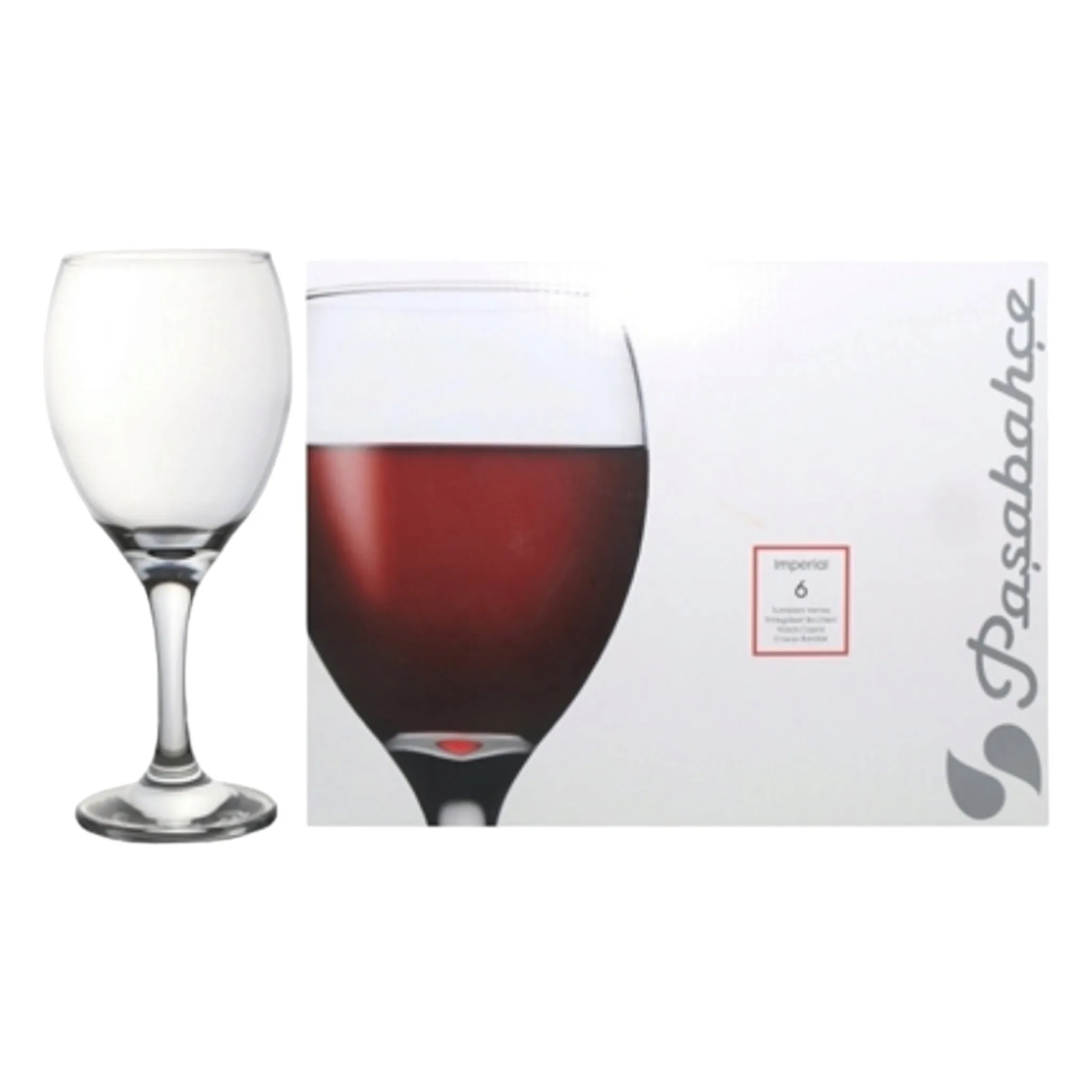 Pasabahce Imperial Glass Tumbler Stemmed 465ml Red Wine 465ml 6pack