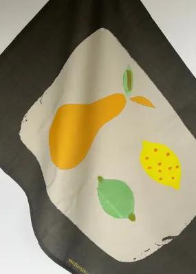 Pear, Lemon & Lime Tea Towel - Bitter Chocolate