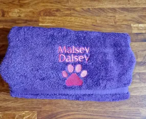 Personalised towels