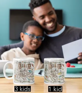 Personalized Handyman Dad Mug Kids Names 1-6 ceramic Mug Father's Day Gift for Dad Husband Grandad UNCLE Brother BFF birthday gift 11-15oz