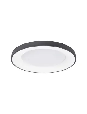 RAN Sandy Black Aluminium & Acrylic Dimmable Warm Light Ring Flush Large - ID 10617