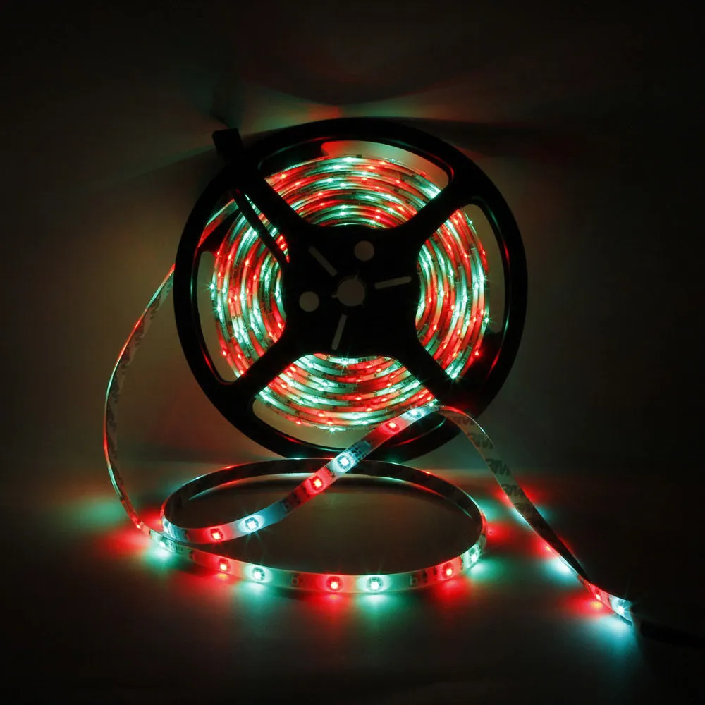 RGB Strip Light 3528 SMD String Ribbon Tape Roll Waterproof 300 LED