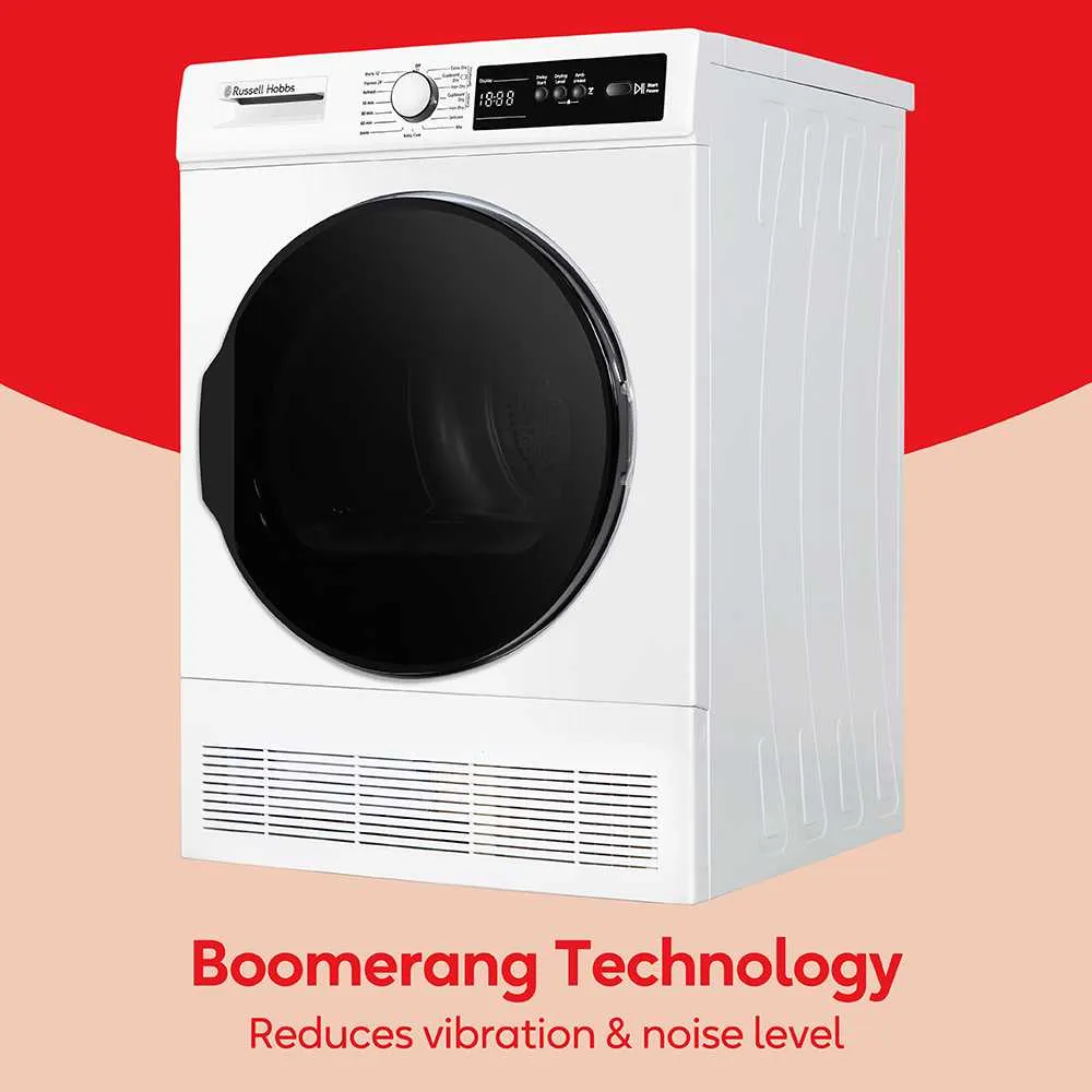 Russell Hobbs RH8CTD111W 11 Series 8kg Condenser Dryer -B Rated- White