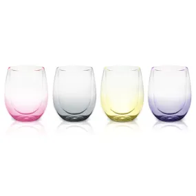 Safdie & Co. Bloom Double Wall Tumbler 4PC Assorted Colours 350ML