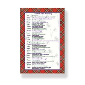 Scottish Mini Dictionary Tea Towel (T18SD)