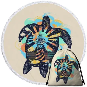 Sea Turtle Lighthouse Towel   Backpack