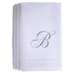 Set of 4 monogrammed towels - Initial B (Wholesale)