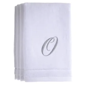 Set of 4 monogrammed towels - Initial O (Wholesale)