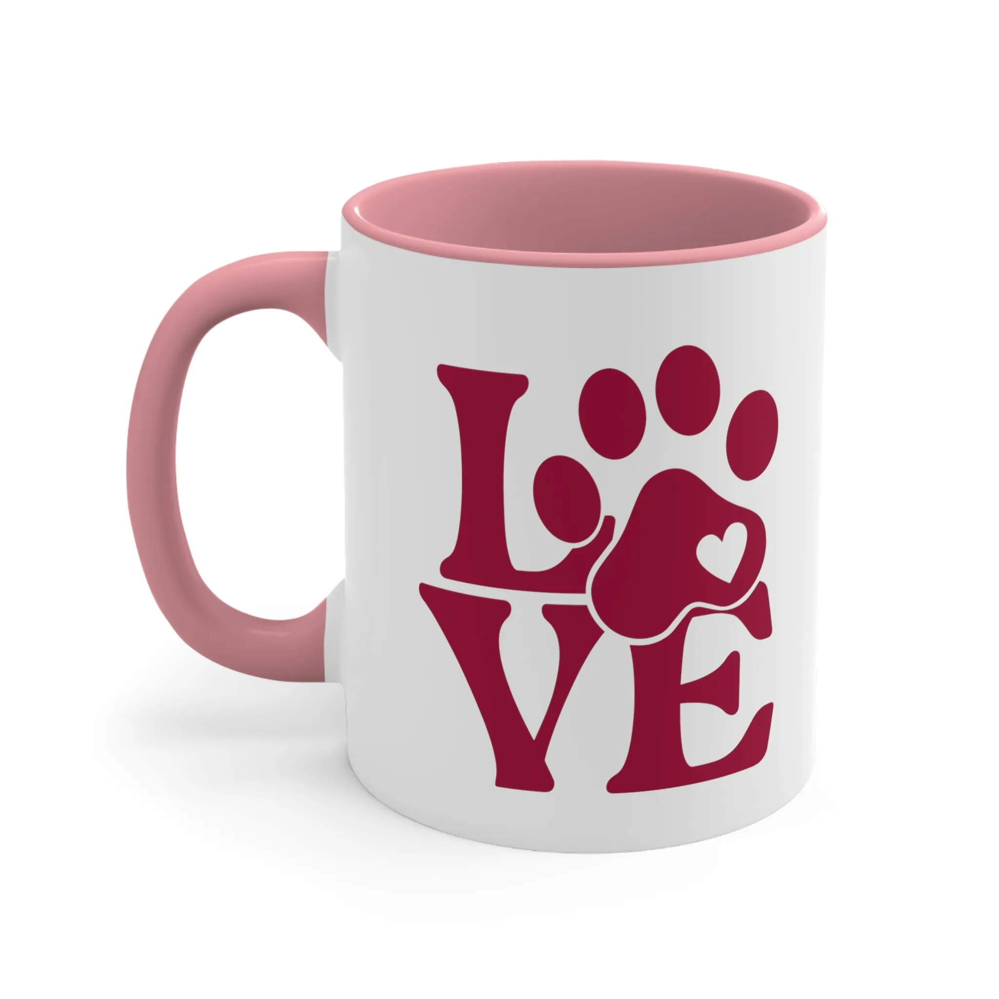 Show your love of dogs with this custom dog paw print coffee mug 11oz