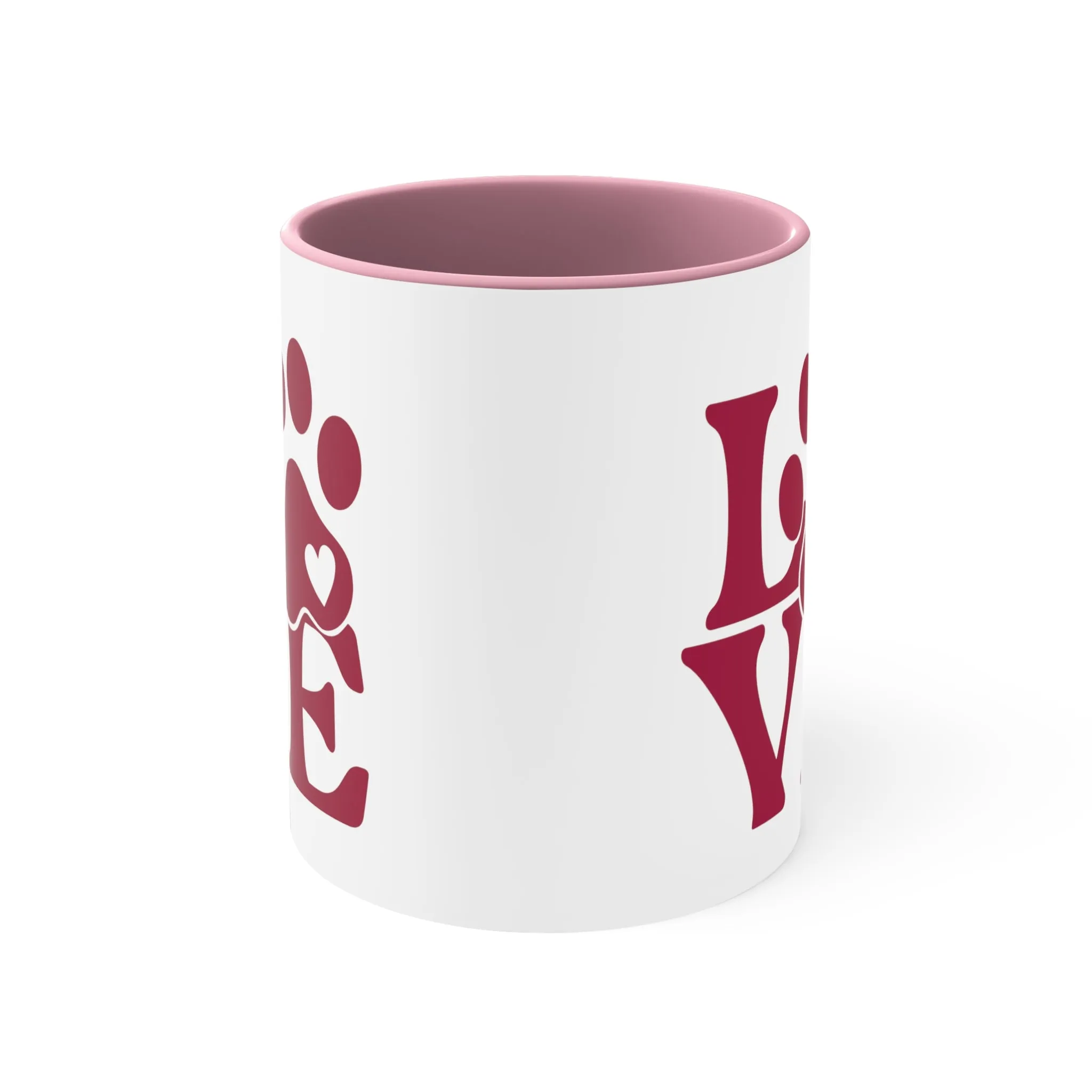 Show your love of dogs with this custom dog paw print coffee mug 11oz