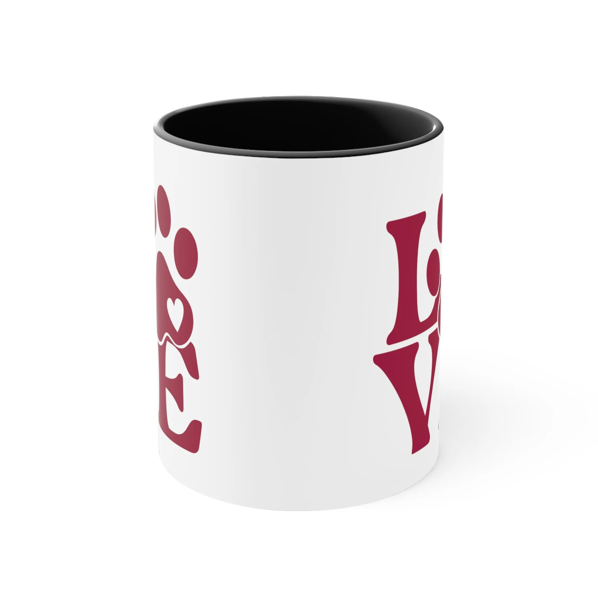 Show your love of dogs with this custom dog paw print coffee mug 11oz