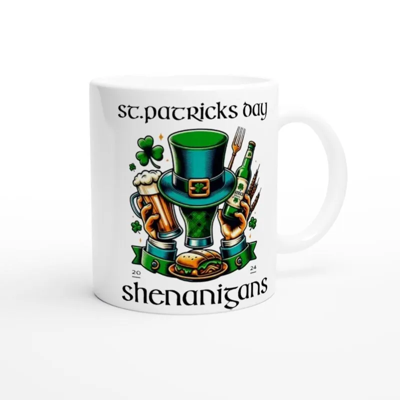 St Patrick’s day shenananigans  Coffee Mug, st patrick day mug, 11oz ceramic coffee mug,