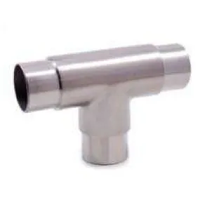 Stainless Steel 3-Way Flush Fitting for 1-2/3" Handrail (E453)