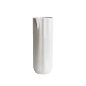 Stoneware Column Carafe in White