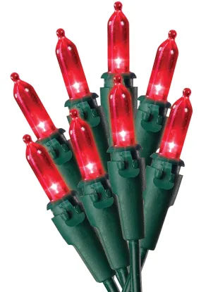 Sylvania W11L1258 Light Set, Christmas, 120 V, 4.8 W, LED Lamp, Red Lamp, 25,000 hr Average Life :EA: QUANTITY: 12